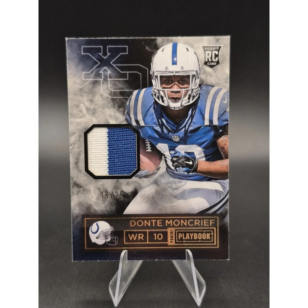 2014 Playbook Donte Moncrief #RXO-DM Rookie XO Memorabilia Gold /25 (RC) Colts